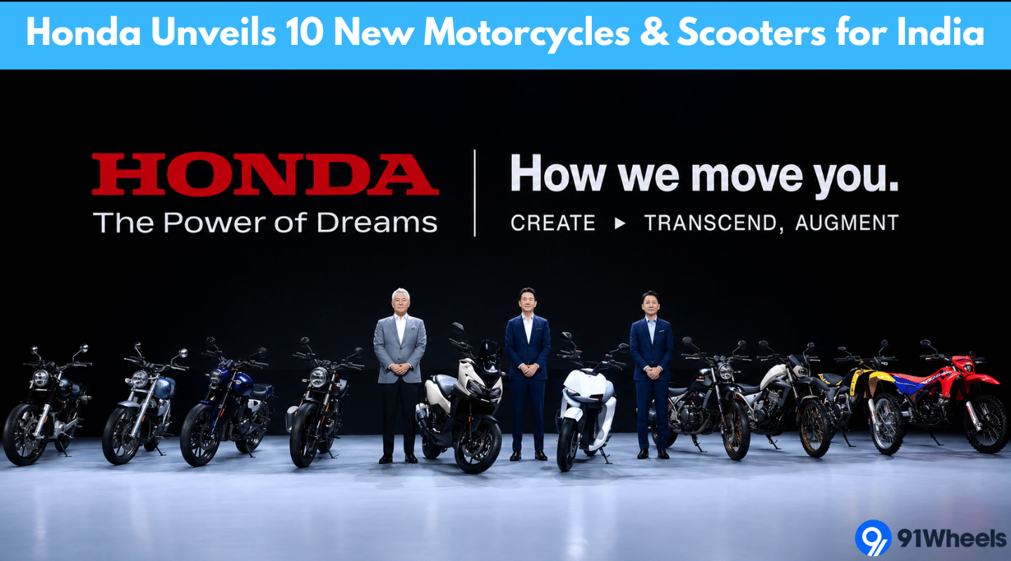 Honda Unveils 10 New Motorcycles & Scooters for India: ADV 160, CB 500, And More Honda Unveils 10 New Motorcycles & Scooters for India: ADV 160, CB 500, And More